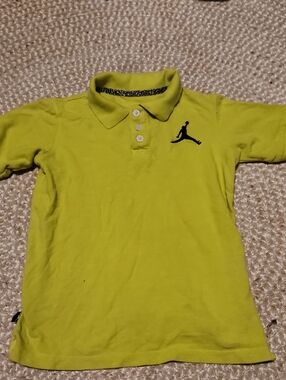 Jordan Boys Lime Polo with Black Jumpman